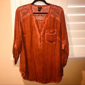 BURNT ORANGE TORRID BLOUSE